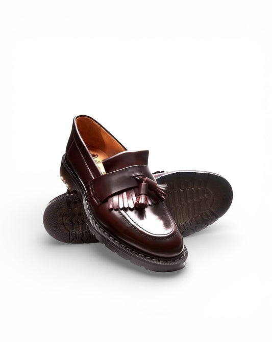 SOLOVAIR S0 1022 Tassel Loafer burgundy rub off hs