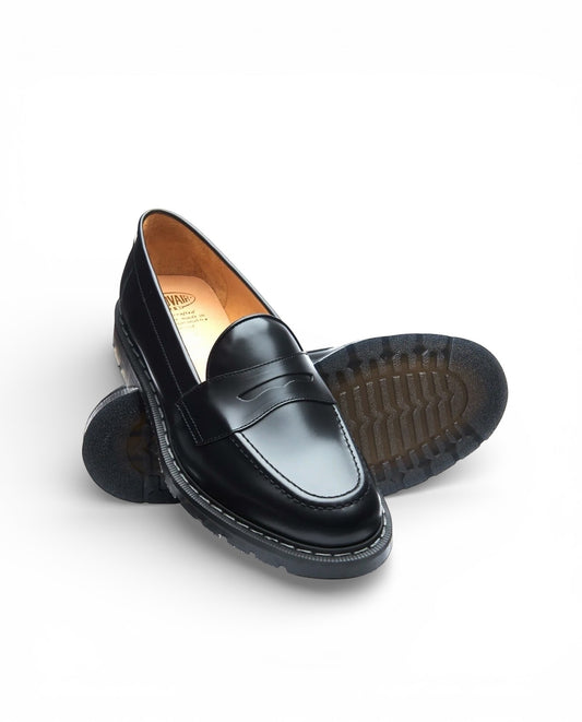 SOLOVAIR S0 970 Penny Loafer black high shine